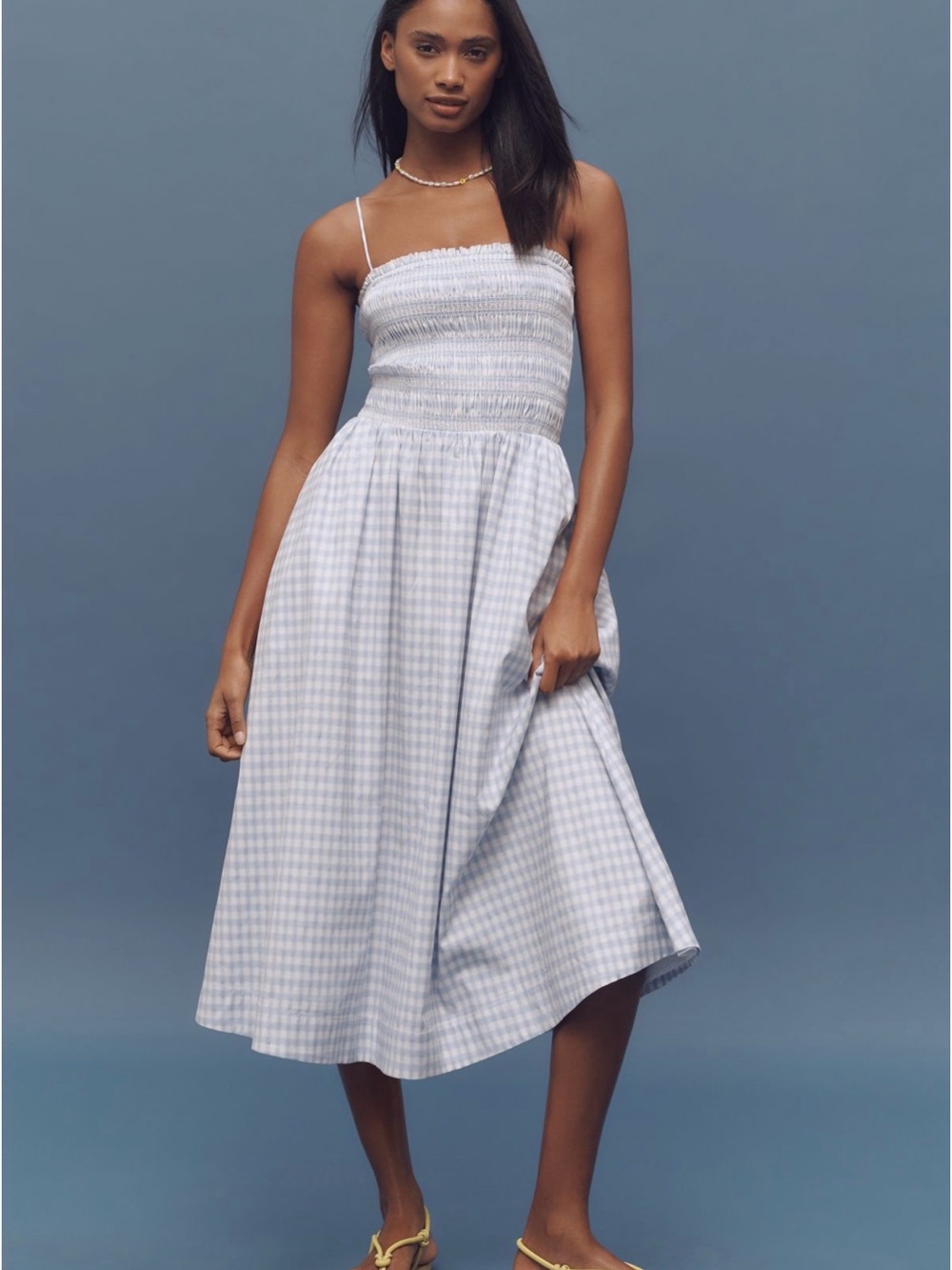 Reformation Kerrie Smocked
Midi Dress